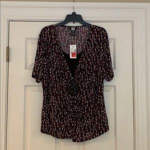 Studio 1940 | Deep V Neck Blouse